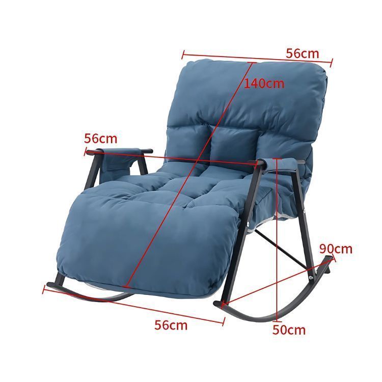 Sillón Mecedora Comodidad Interior Exterior Reclinable Hogar-3