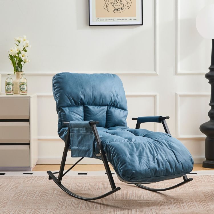 Sillón Mecedora Comodidad Interior Exterior Reclinable Hogar-4