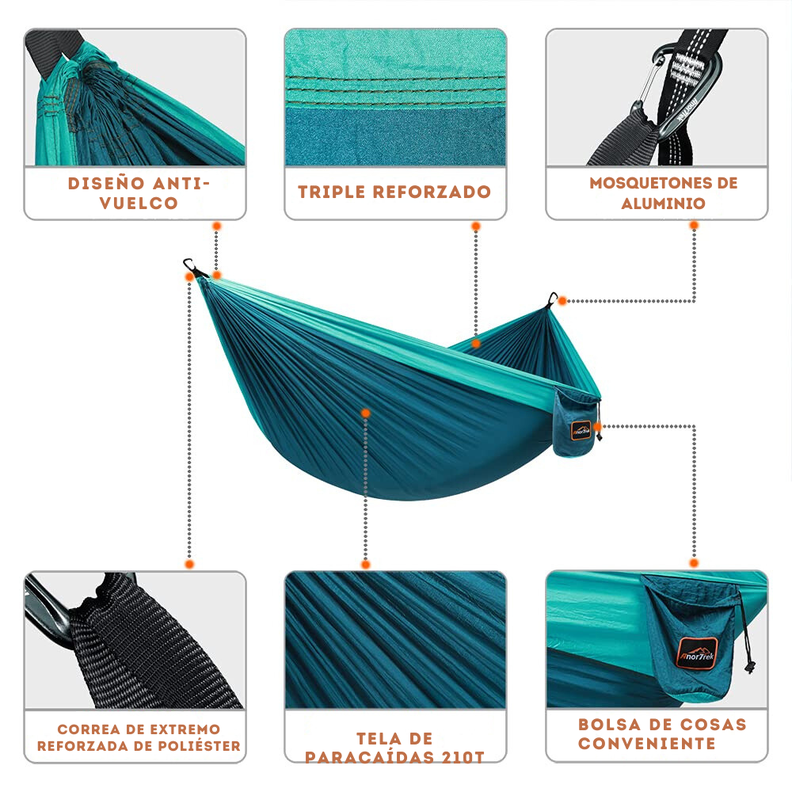 Hamaca para Acampar Viajes Resistente 270x140cm-2