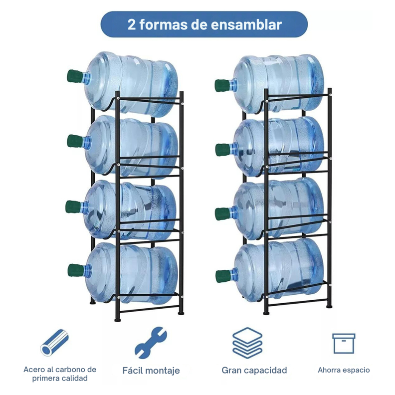 Estante Organizador 4 Botellones De Agua 20L-4