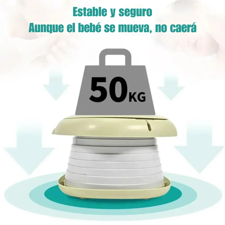 Pelela Bebé Bacinica Para Niños Plegable Baño Portátil-4