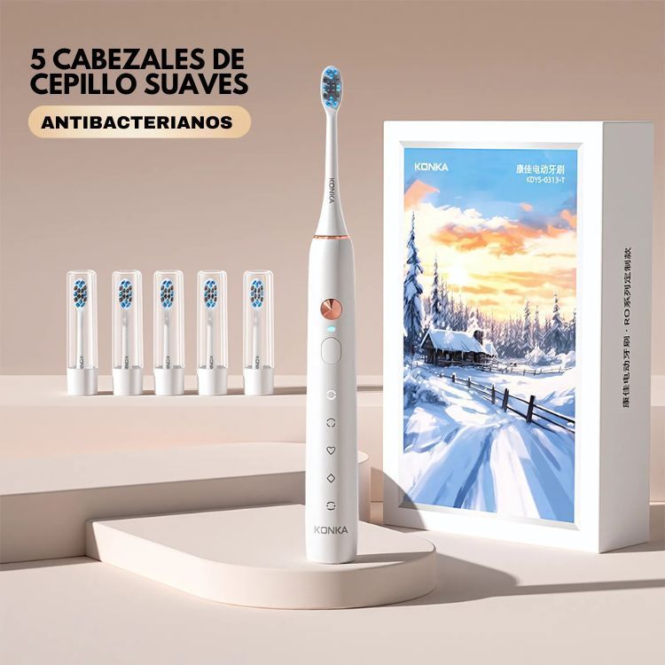 Cepillo de Dientes Eléctrico con 5 Cabezas de Repuesto-1
