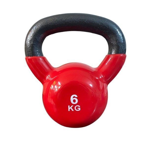 Pesa Rusa Kettlebell 6kg Acero Y Vinilo-0
