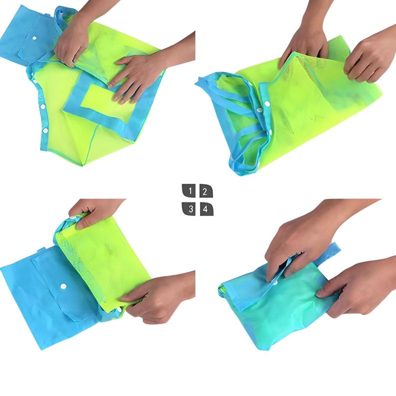 Bolsa De Malla Portátil Unisex Almacenamiento Juguetes Playa-2