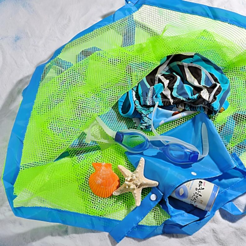 Bolsa De Malla Portátil Unisex Almacenamiento Juguetes Playa-4