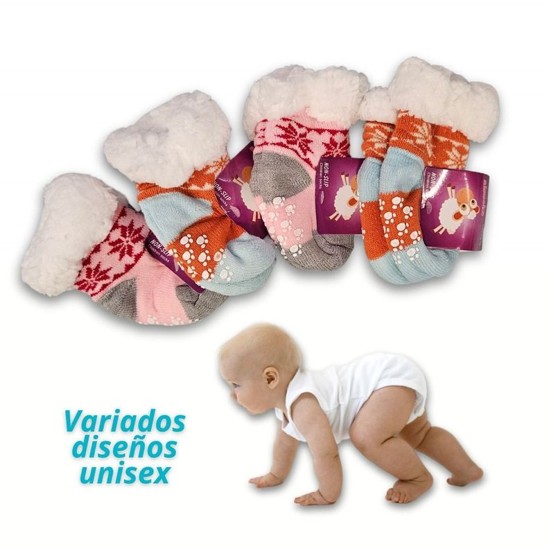 Pack 3 Pares Calcetines Antideslizante Interior Con Chiporro Baby Niño-4