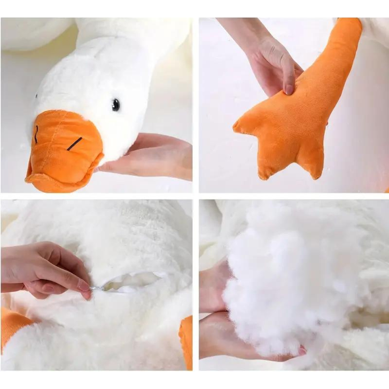 Peluche Ganso De Felpa Kawaii Almohada Gigante Suave 160cm-1