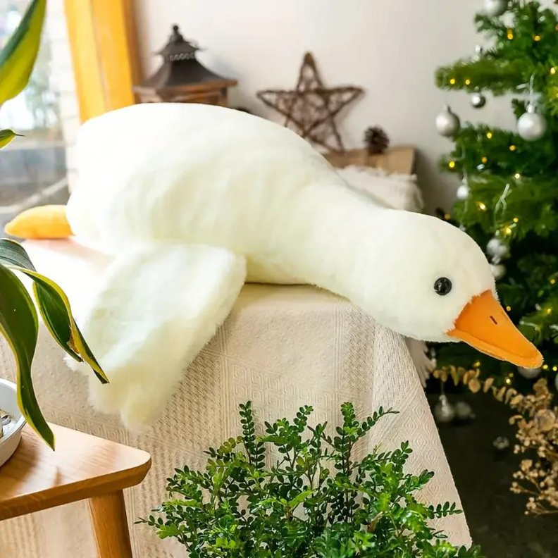 Peluche Ganso De Felpa Kawaii Almohada Gigante Suave 160cm-4