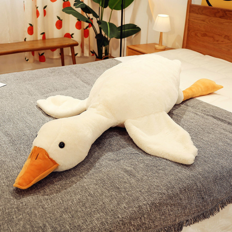 Peluche Ganso De Felpa Kawaii Almohada Gigante Suave 160cm-5
