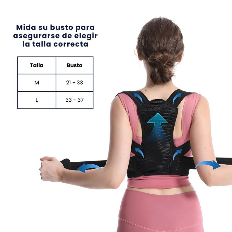 Corrector De Postura Espalda Faja Ajustable Unisex-3