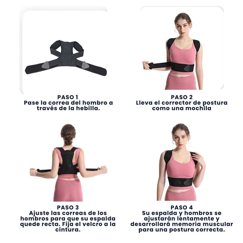 Corrector De Postura Espalda Faja Ajustable Unisex-6