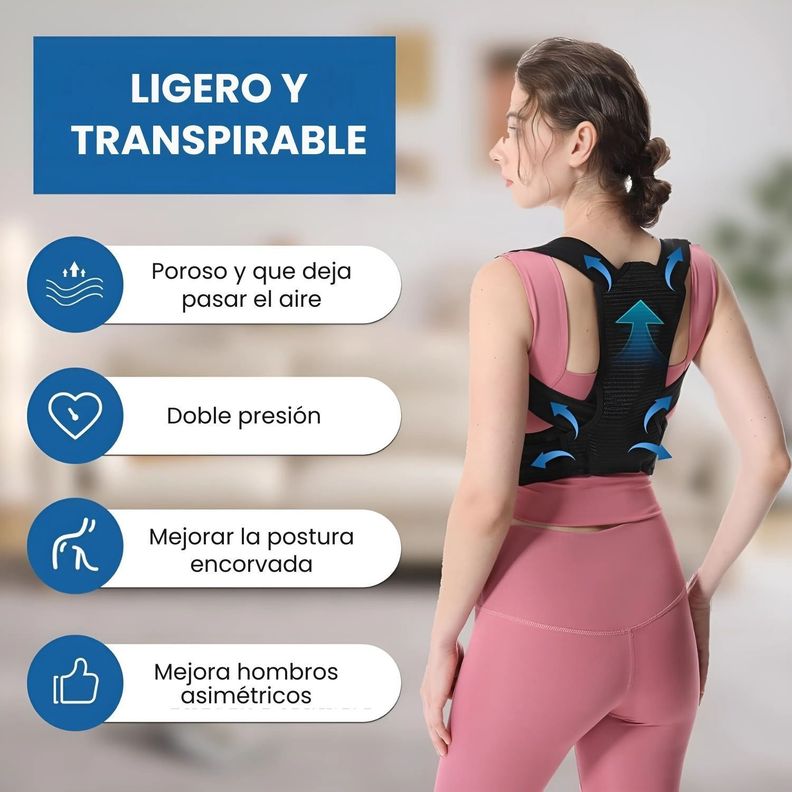 Corrector De Postura Espalda Faja Ajustable Unisex-7