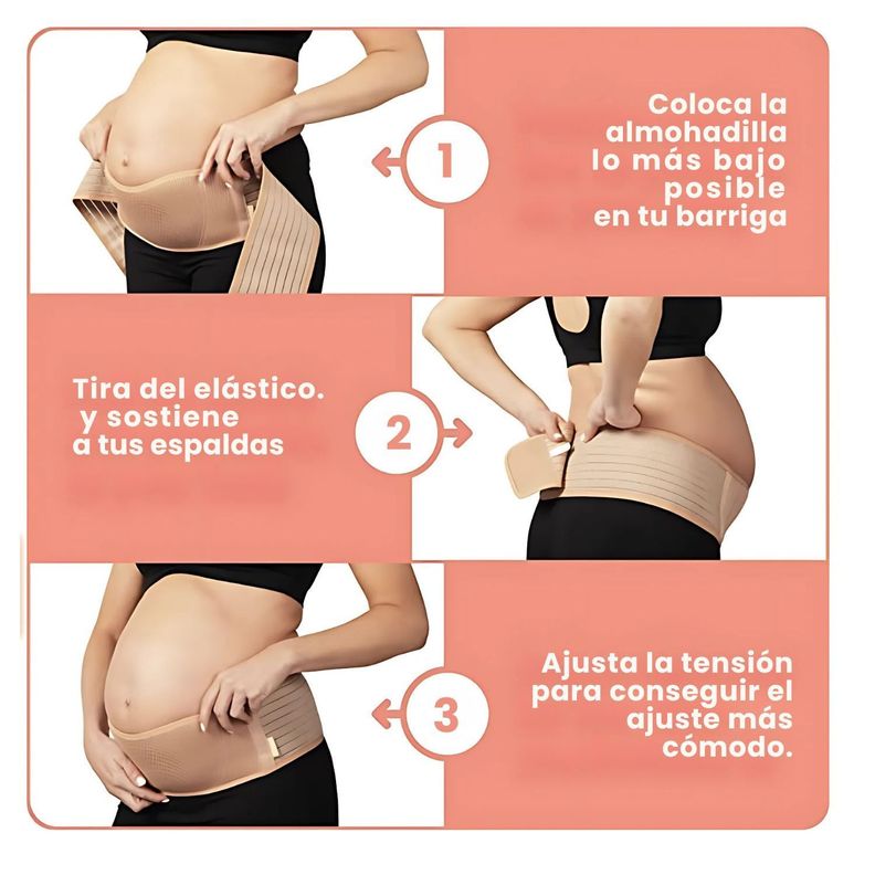Faja Preparto Cinturon Ajustable Soporte Maternal Embarazo-3