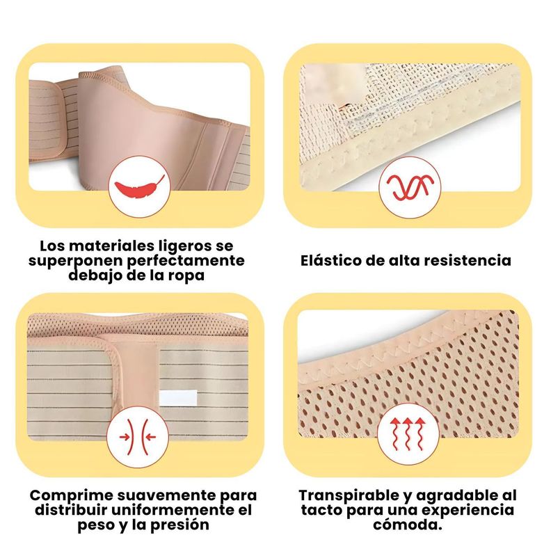 Faja Preparto Cinturon Ajustable Soporte Maternal Embarazo-4