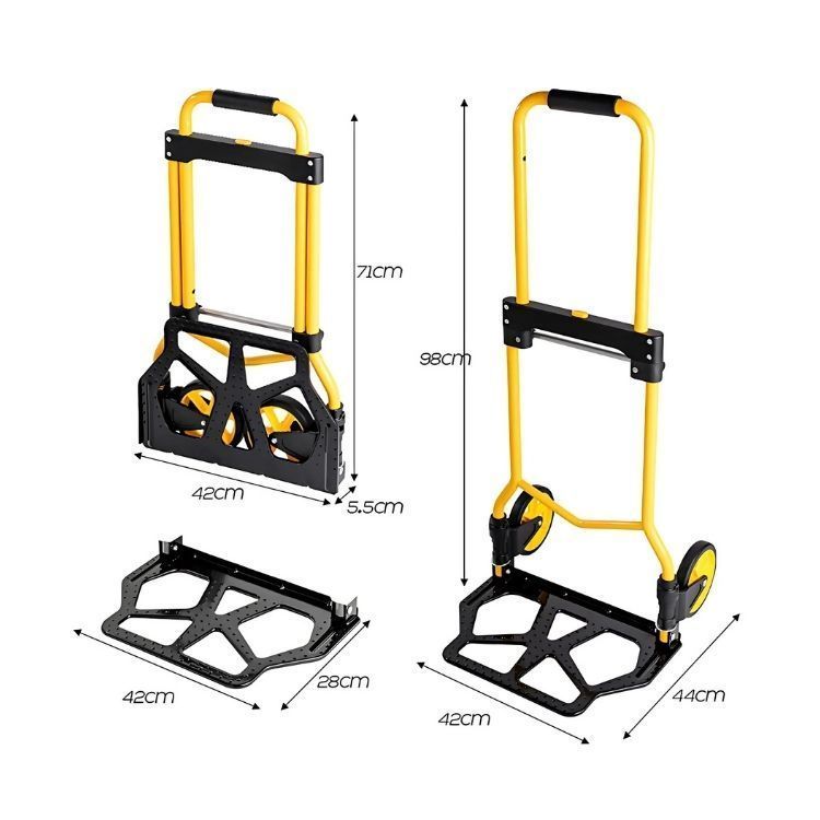 Carretilla de Carga Yegua Plegable Extensible Soporte 80 kg-1