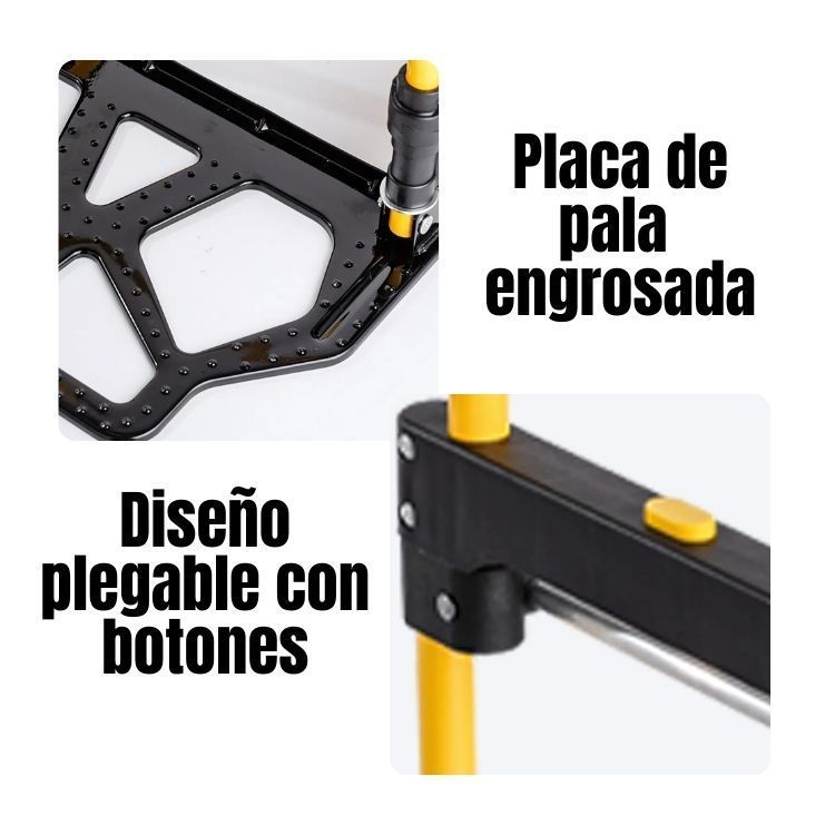 Carretilla de Carga Yegua Plegable Extensible Soporte 80 kg-2