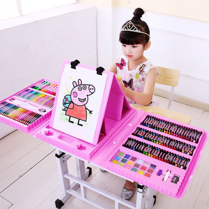 Kit De Dibujo Y Pintura Maleta 208 Piezas Para Niños-3