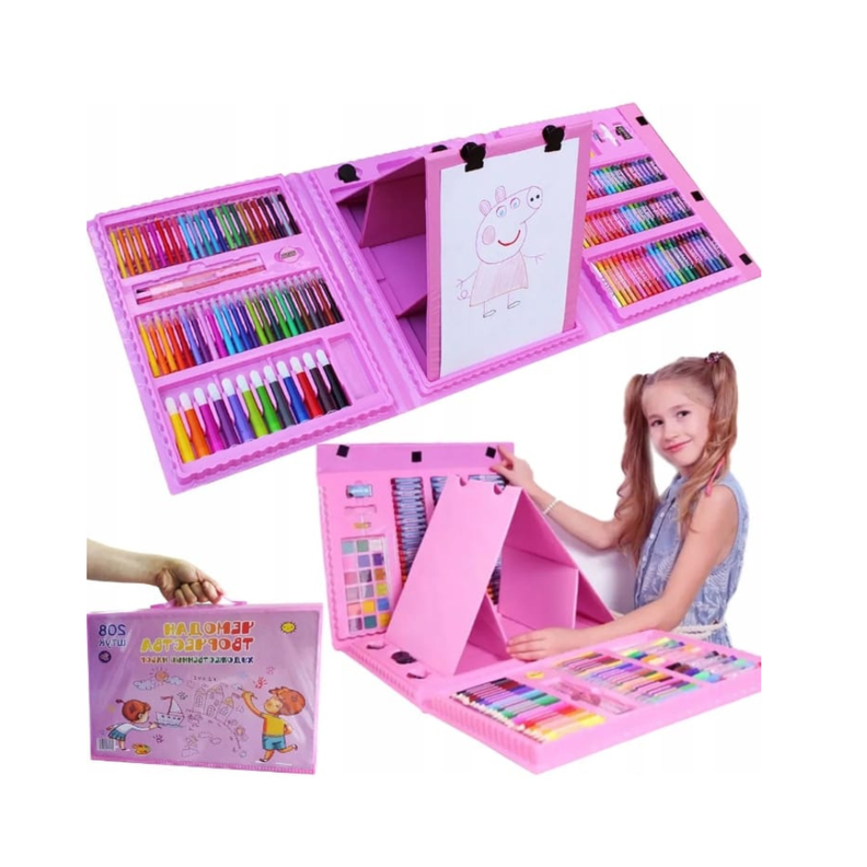 Kit De Dibujo Y Pintura Maleta 208 Piezas Para Niños-5