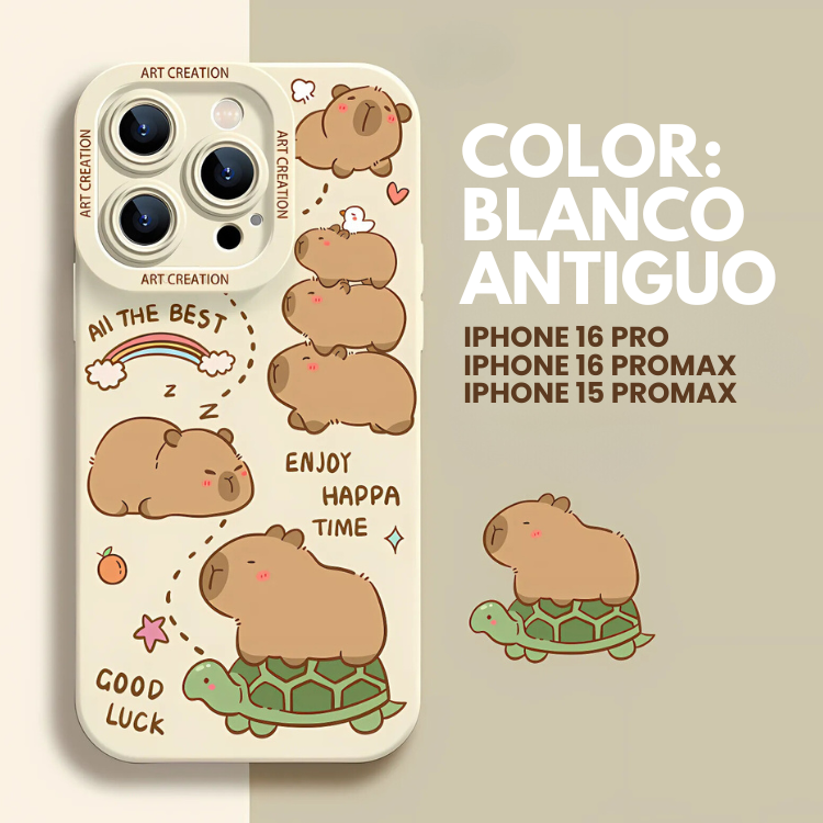 Carcasa Funda Silicona iPhone 16 Pro Max Capibara Antigolpes-1