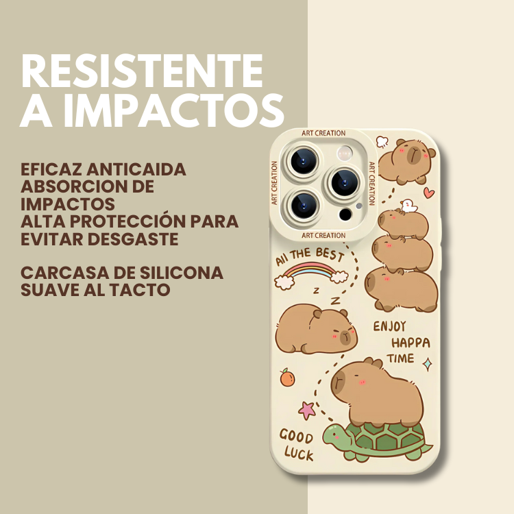 Carcasa Funda Silicona iPhone 16 Pro Max Capibara Antigolpes-2