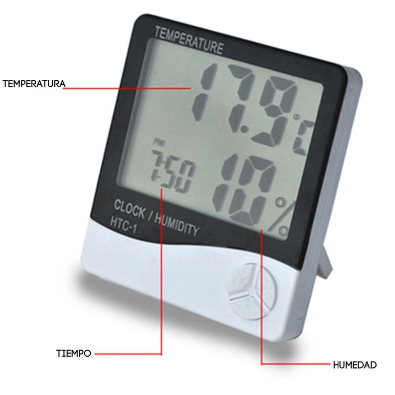 Termometro de Interior Medidor Humedad Temperatura-4