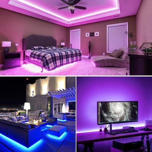 Kit de Luces de tira RGB Flexible, Bluetooth, voz-1