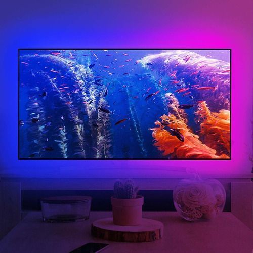 Kit de Luces de tira RGB Flexible, Bluetooth, voz-2