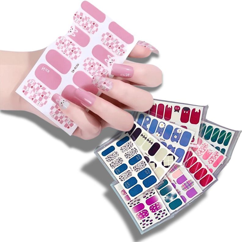 Set 10 Láminas Gel Esmalte Uñas Manicure Pintura Variados-0