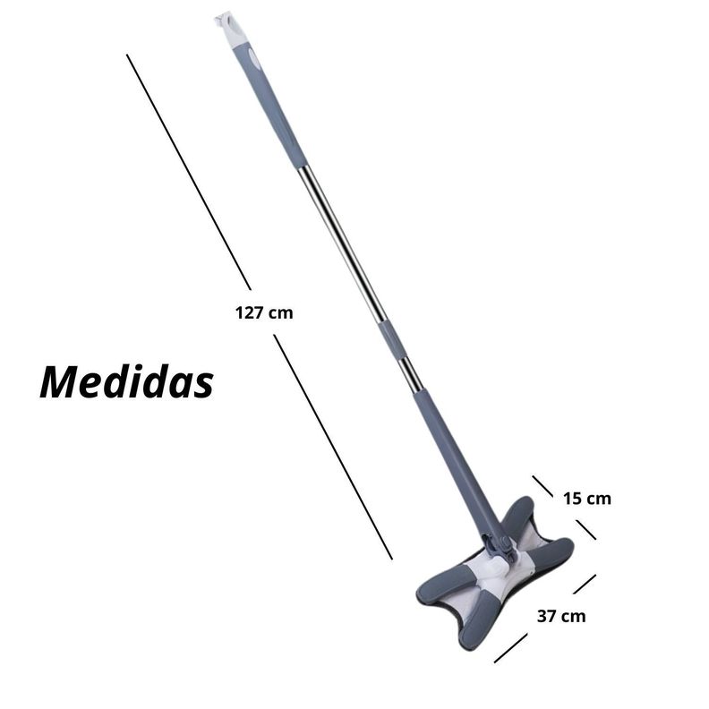 Mopa Trapeador Tipo X Con Escurridor 6 Repuesto Multiusos-7