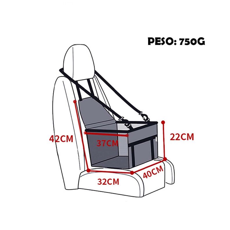 Asiento Portatil De Viajes Auto para Mascotas Perro Gato-2