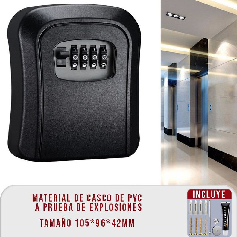 Caja De Almacenamiento De Llaves Impermeable Fuerte Pared-2