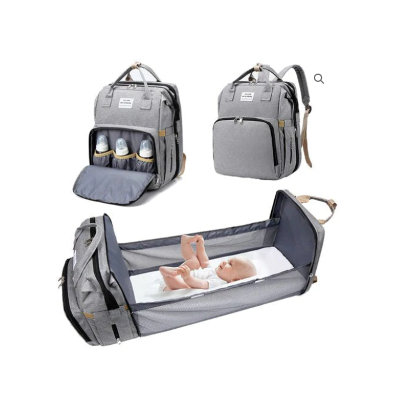 Bolso Mochila Cuna Plegable Impermeable Multi-0