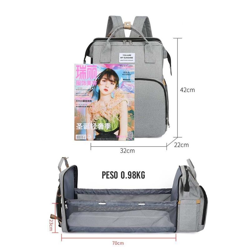 Bolso Mochila Cuna Plegable Impermeable Multi-4