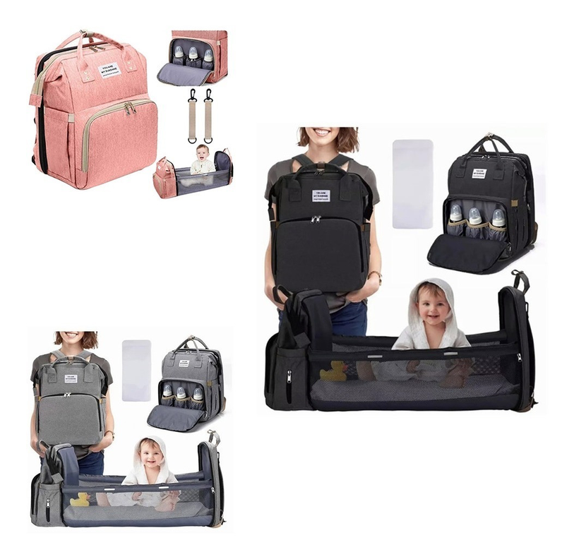 Bolso Mochila Cuna Plegable Impermeable Multi-6