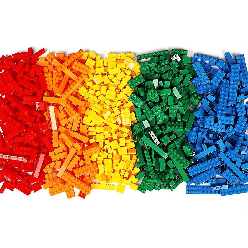 Set Juego 600 Bloques De Construcción Con Base De Ensamble-4
