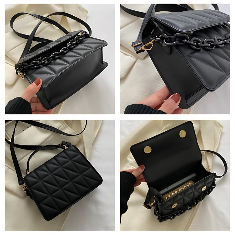 Cartera de Dama 20x7.5x15cm Con Diseño Cadena Elegante-2
