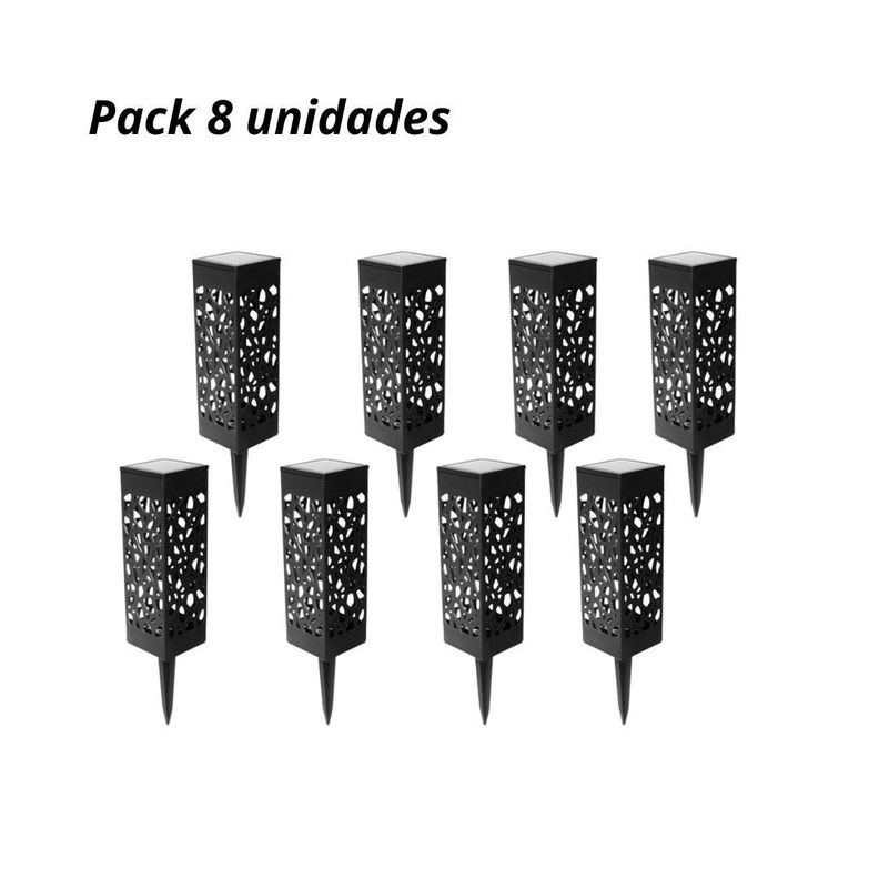 Pack 8 Faroles Solares Modernos Para Jardin Exteriores-1