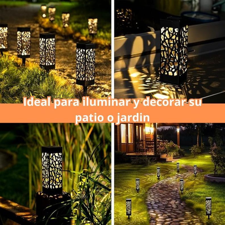 Pack 8 Faroles Solares Modernos Para Jardin Exteriores-3