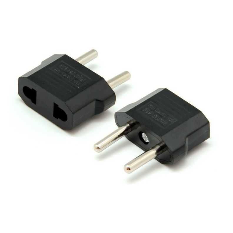Pack 2 Adaptadores Enchufe Corriente Plug Europeo Americano-0