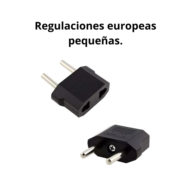 Pack 2 Adaptadores Enchufe Corriente Plug Europeo Americano-2