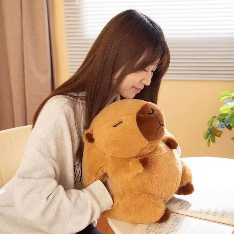 Cojin Almohada Calentador De Manos Peluche Capibara-2