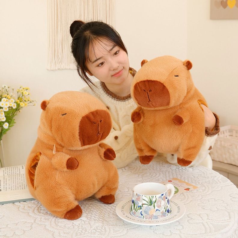 Cojin Almohada Calentador De Manos Peluche Capibara-4