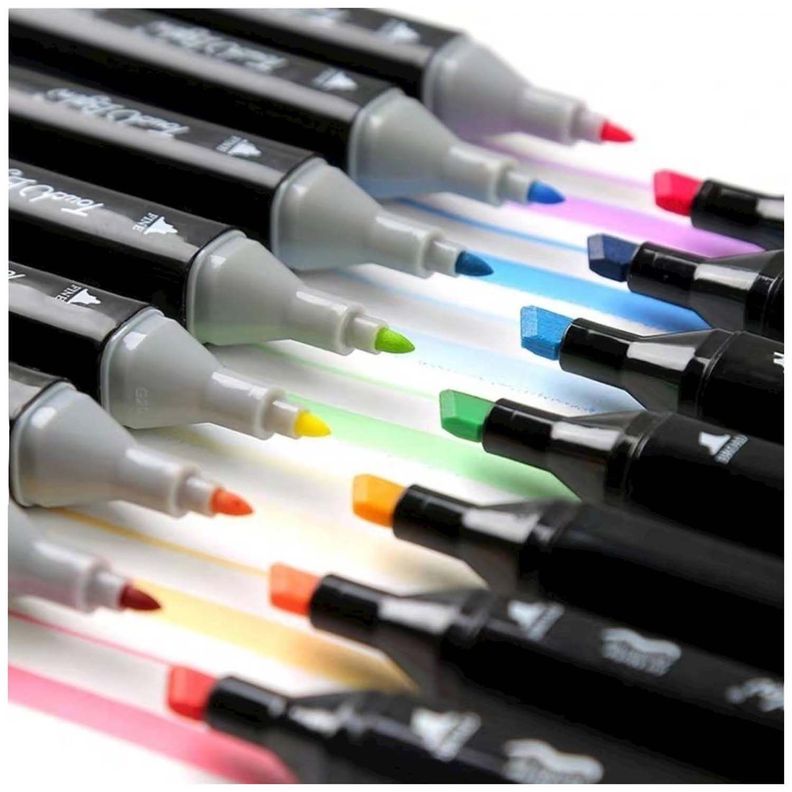 Marcador Doble Punta Tipo Touchfive x80 con Bolso-4