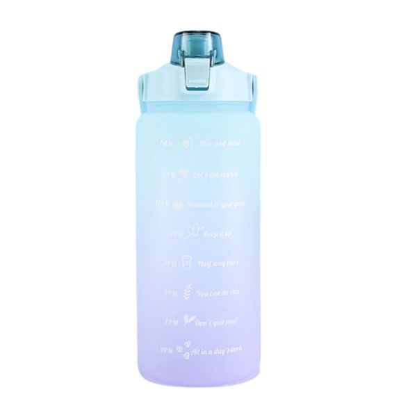 Botella De Agua De 2 Litros Con Pajita Fitness-0