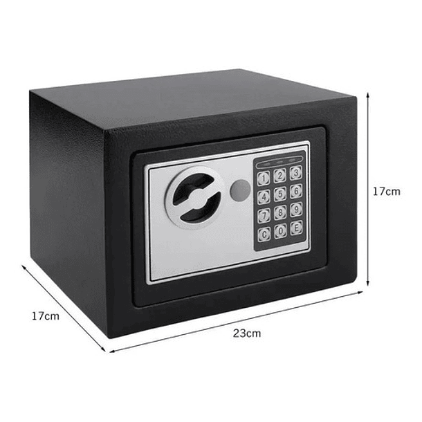 Caja Seguridad Fuerte Digital Llave Teclado Numérico-1
