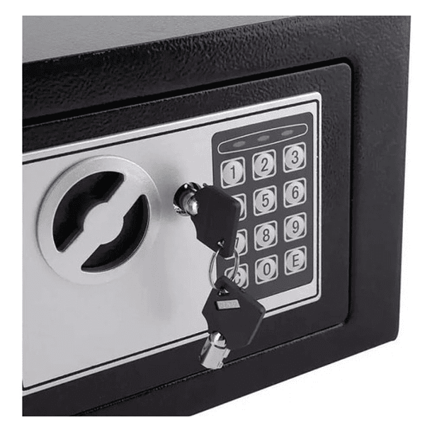 Caja Seguridad Fuerte Digital Llave Teclado Numérico-4