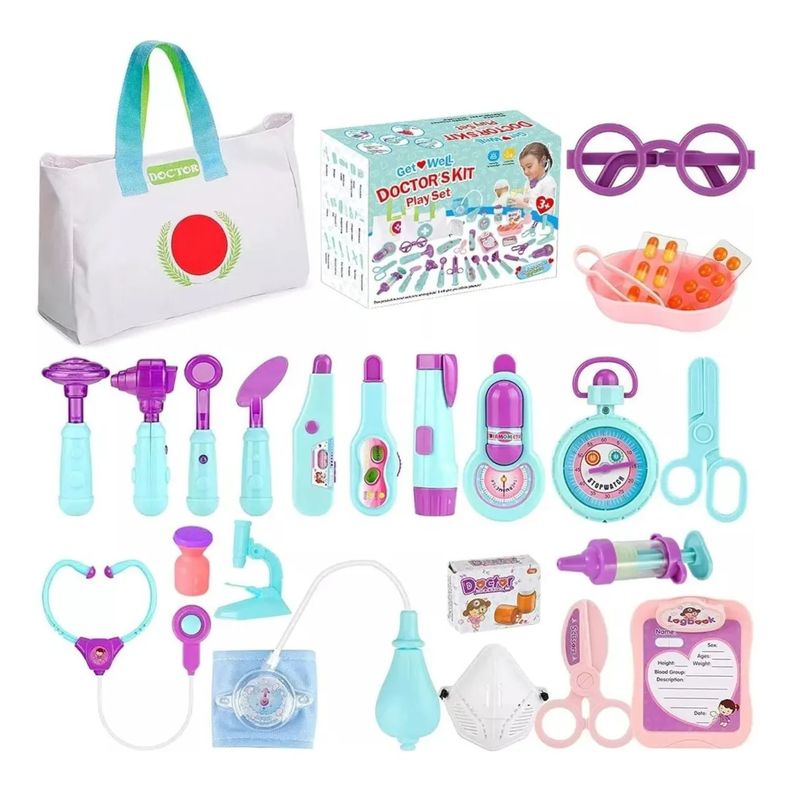 Set Juguetes Doctor Medico Rol Infantil Ninos Con Luz