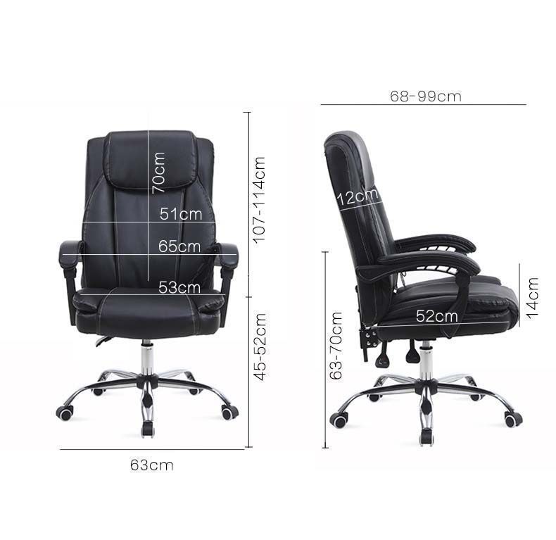Silla PC de Cuero Boss para Oficina Con Reposapies Estilo Osaka-2