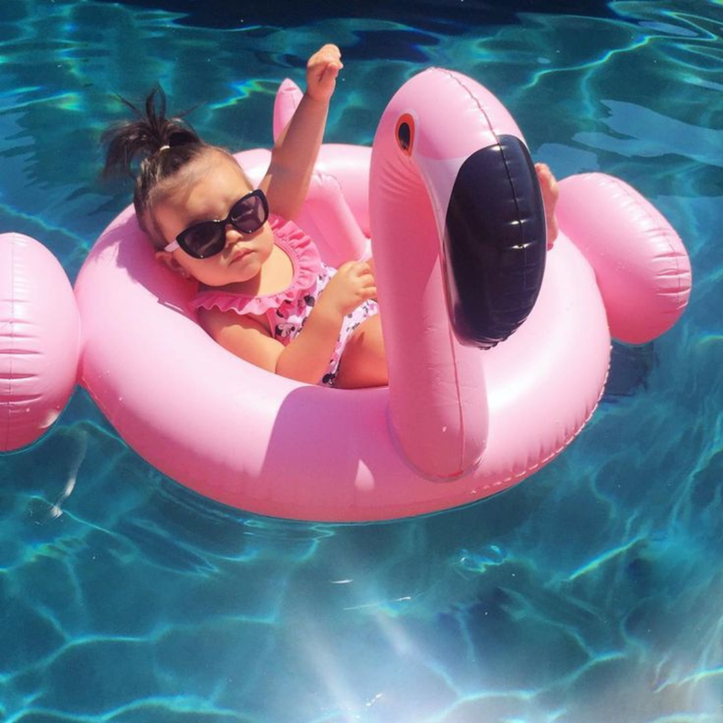 Inflable Flamenco Montable Colchon Piscina Playa-3