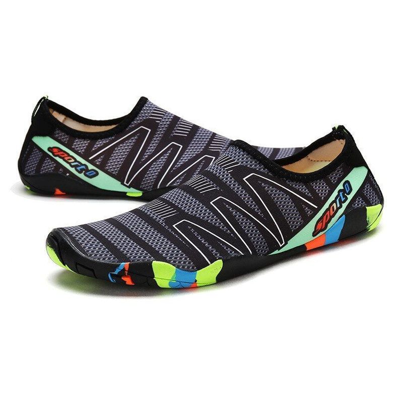 Zapatillas De Playa Zapatos De Natación Antideslizante Unisex - Negro-0